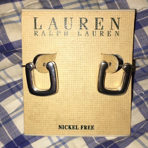Ralph Lauren Earrings NWT Nickel Free Silver Tone - Picture 2 of 4